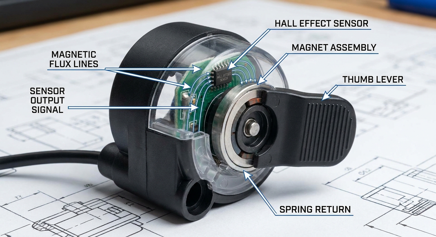 Hall Effect Sensor Inside Throttle