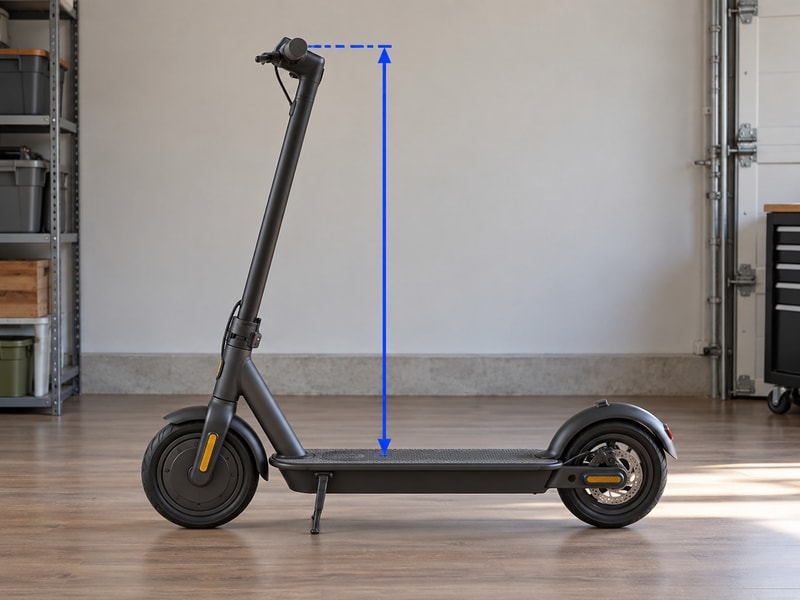 Photo-based diagram measuring vertically from the deck surface to grip height