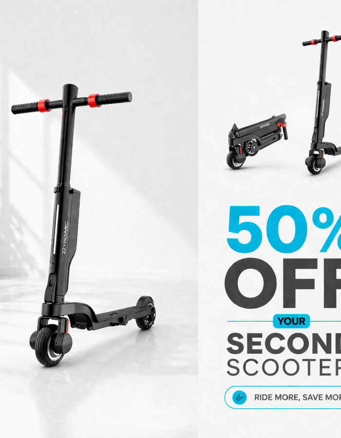 FLASH SALE: Double Your Ride! Second Scooter 50% OFF!